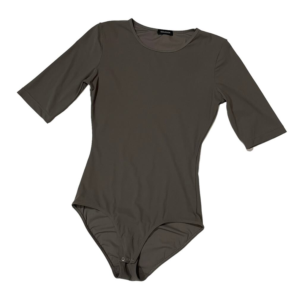 Goldsign Half Sleeve Bodysuit - Taupe - XS